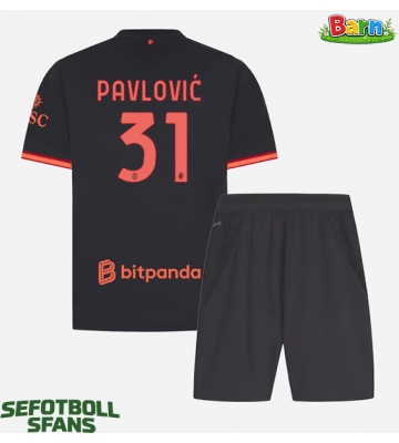 AC Milan Strahinja Pavlovic #31 Tredjeställ Barn 2026-27 Kortärmad (+ Korta byxor)